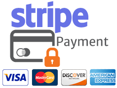 Stripe logo with accepted payment cards